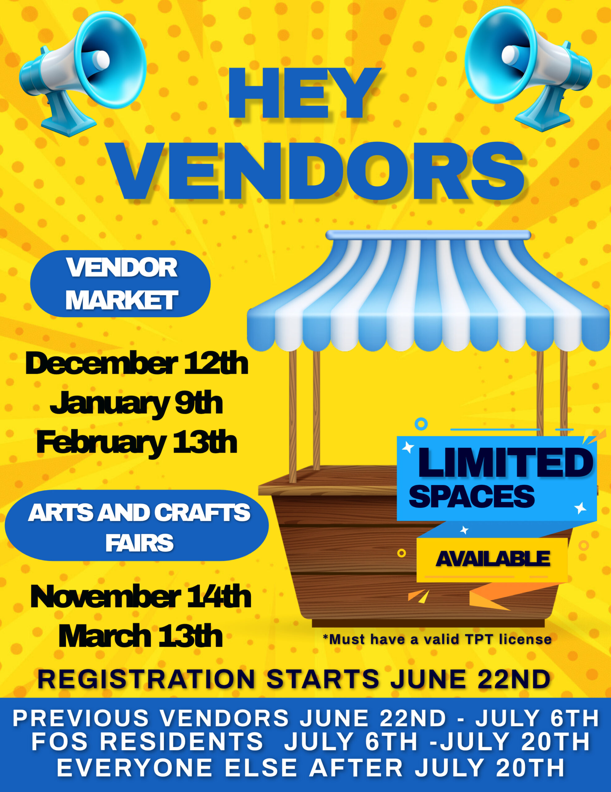 CALL FOR VENDORS