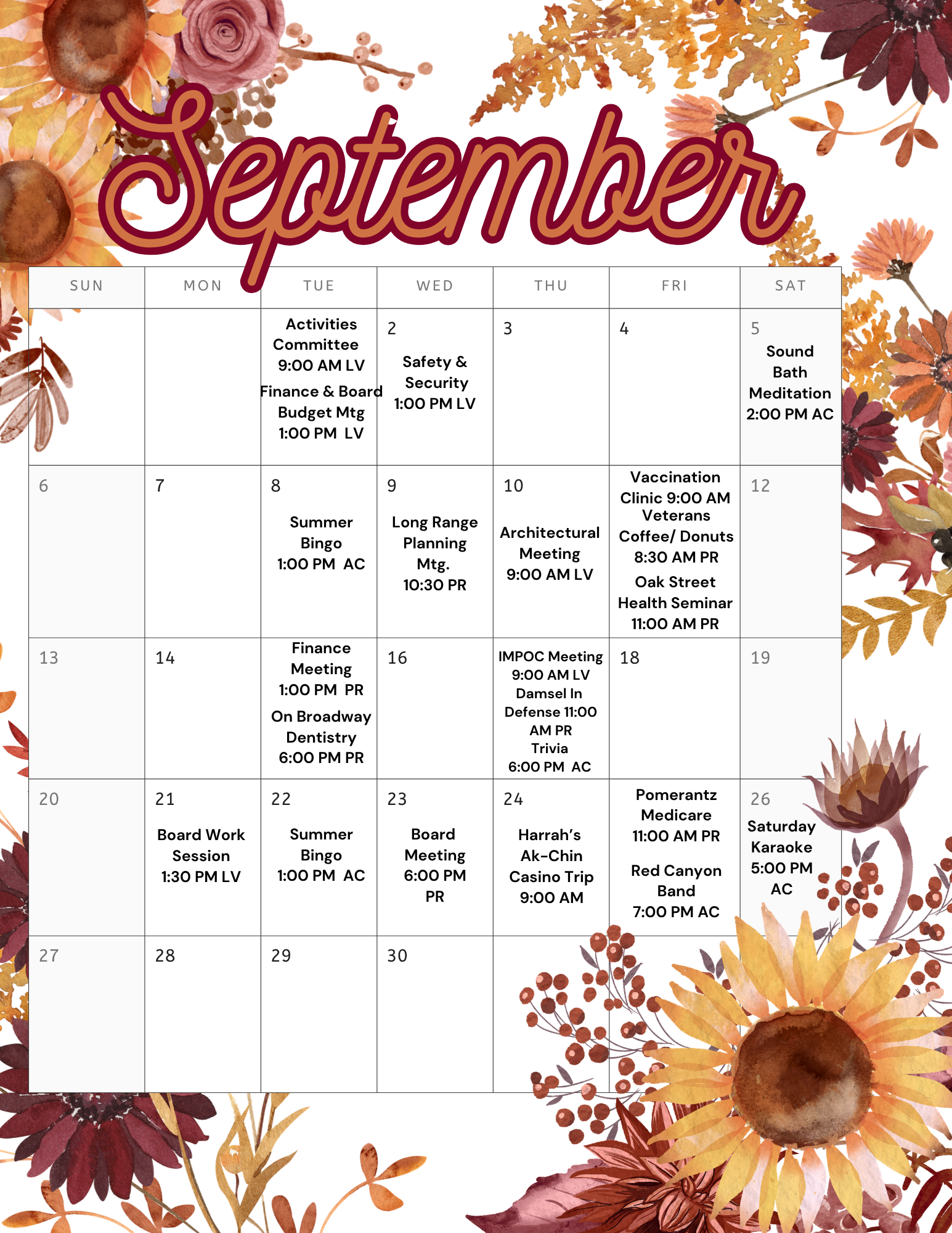 White Brown Watercolor Illustrated September 2026 Calendar Planner Document (Real Estate Flyer) (1)
